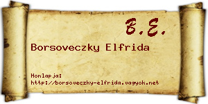 Borsoveczky Elfrida névjegykártya